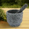 Black Resin Mortar & Pestle Spices Crusher Herbs Grinder Crushing