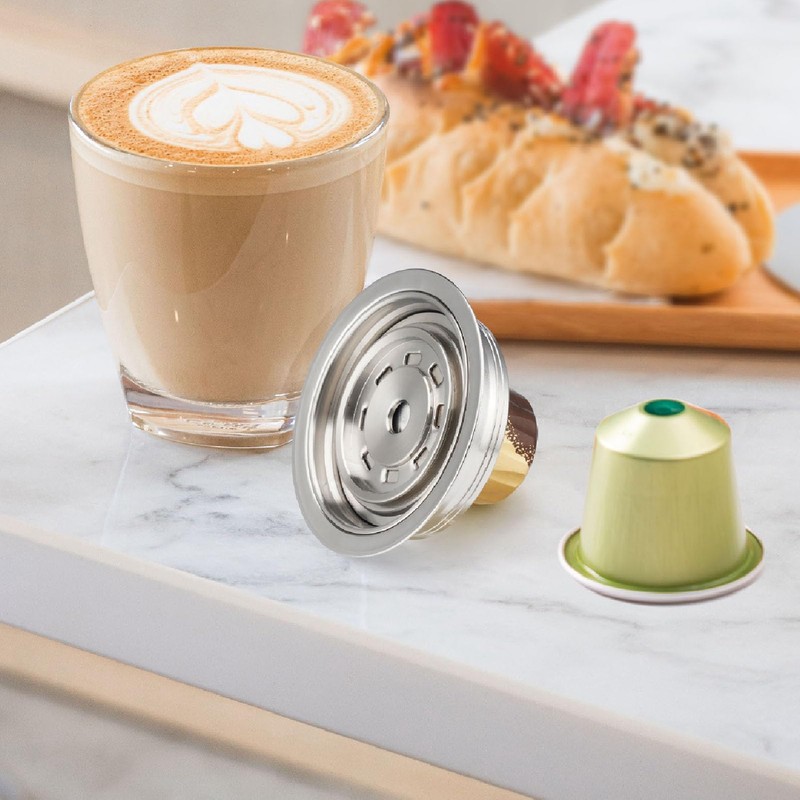 150 ml Reusable Pads, Coffee Capsule Adapter for ENV135 for