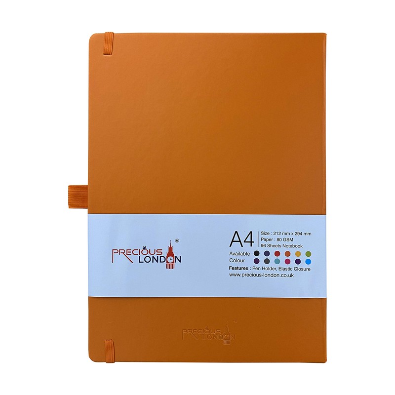 A4 Notebook Hardback Ruled Notepad Notes Lined Journal Diary with