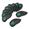 10 PCS Golf Club Head Covers Four Leaf Clover Pattern