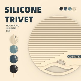 Cosamtec Silicone Trivets for Hot Dishes Heat Resistant Trivets for Hot Pots & Pans Multipurpose & Versatile Hot Pads for Kitchen and Countertop Table Coasters Set of 2