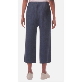 Splendid Ladies' Wide Leg Crop Pant, Navy Medium