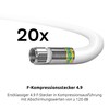 TechniSat Pack of 20 F-Compression Connectors 4.9 - High-Quality F-Connector