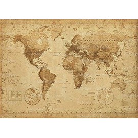 Old World Map Edible Icing image Cake Toppers