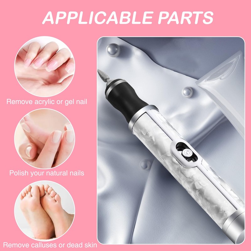 Bettinay 4 Speeds Nail Grinder for Thick Toenails Set, Electric