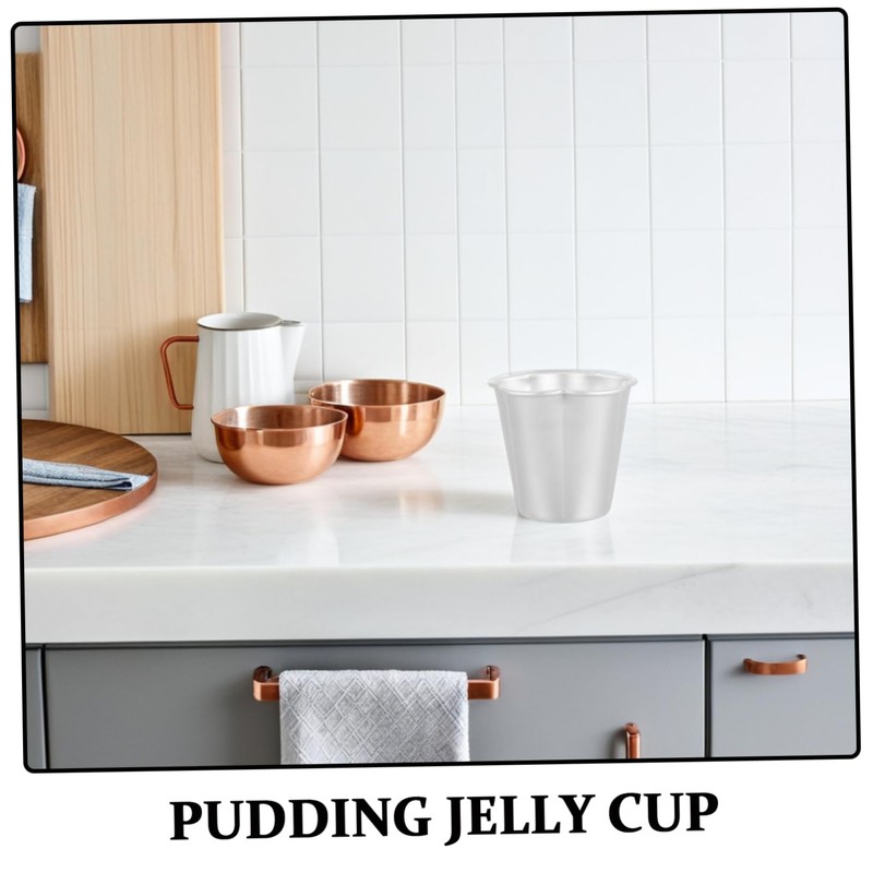 ULTECHNOVO 6pcs Mini Tart Molds Nonstick Aluminum Bakeware Pudding Cups