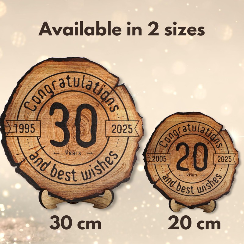 DARO Design - Wooden Disc - 20 Years - Size