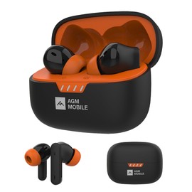AGM Ear Buds, Wireless Earbuds with Noise Cancellation, Built-in Mic & Voice Assistant, ANC and Transparency Modes, Game and Music Modes, 180-Day Standby, Bluetooth 5.4