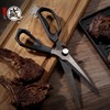 MITSUMOTO SAKARI Japanese Kitchen Scissors, Extended Meat Scissors, Multifunctional Black