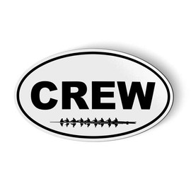 Stickers and Tees Crew Rowing Eight Person Team Oval - Magnet for Car Fridge Locker - 5.5"