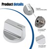 WFhuaye Silver Gas Range Knob Set (4-Pack) - Compatible with