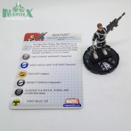WizKids Heroclix Captain America set Nick Fury #023 Uncommon figure w/card!