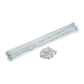 INFINAUTO 36pcs 14G J Bend Bicycle Galvanized Spokes 300mm 11.81" Cycle Spokes with Brass Nipples Steel Spokes for Mountain Bike MTB Stylish Design