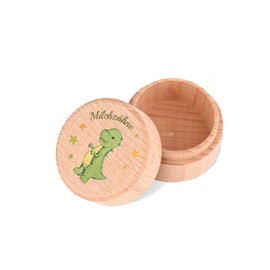 GADITIEK Tooth Box Milk Teeth for Girls and Boys, Milk Tooth Box with Cute Motif, Tooth Box for Milk Teeth, Gift Ideas for Christening and Birthday, New Parents Tooth Fairy Gift (Dinosaur)