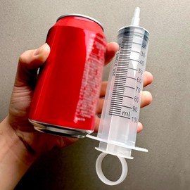 2 Pack Large Syringes, Large Plastic Garden Industrial Syringes for Scientific Labs, Measuring, Watering, Refilling, Filtration Multiple Uses (100 ML)