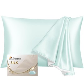 Warmstar 6A Class Silk Pillow Cover, 100% Silk Pillowcase, Single Side, Washable, Envelope Type, Antibacterial, Deodorizing, Breathable, Pillow Cover, Comfortable Sleep, Beautiful Skin, Hair Reduction