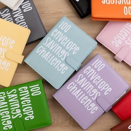 CLOUDSEA 100 Envelopes Challenge Binder: A5 Money Saving Budget Binder with Cash Envelopes - Money Saving Binder Savings Challenges Book to Save $5,050 Tracker bible study supplies cute office supplies for work - Color: Pink