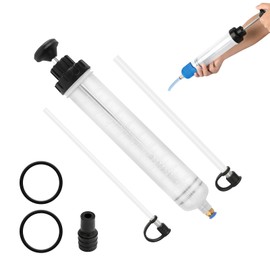 MR CARTOOL 500CC Fluid Extractor Pump Automotive,Manual Fluid Extractor and Filler, Oil Syringe with 2 Transparent Hose, Syringe for Extracting Engine Oil, Brake Fluid and Transmission Oil