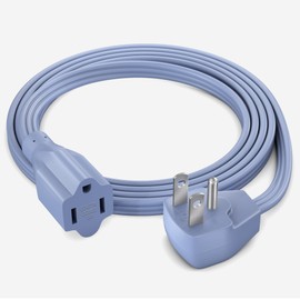 Maximm Heavy Duty Extension Cord, 14 AWG, UL Certified, 3-Prong Flat Plug, Gray – 4 Feet – Ideal for Air Conditioners, Appliances, Home, Office