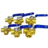 3 Way Ball Valve, DN15 1/5.1 cm Brass Female Thread