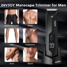 SEJOY Manscape Groin Hair Trimmer Waterproof Men's Electric Ball Trimmer, Adjustable Body Shaver Groomer with Comfort & Easy-to-Use Design clipper clippers  men