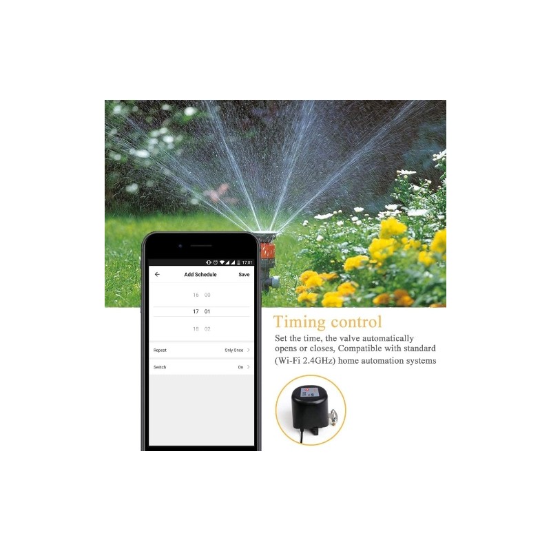 Smart WiFi Water Valve Voice Control Humanized Setting Remote Water