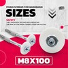 DOJA Barcelona Sink Mounting Screws M8 x 100 Pack of