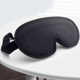 Wide 3D sleeping eye mask, three-dimensional eye mask, eye cover, nose compression prevention, light eye mask, comfortable sleep eye mask, eye light blocking sleeping eye mask black 2ea