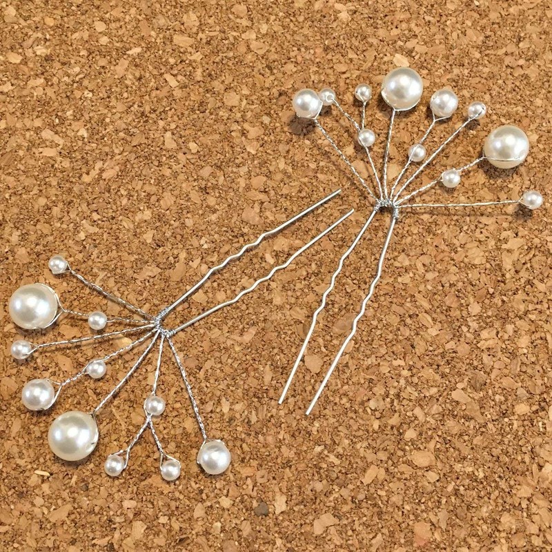 K & R Hairpin Pearl Wedding School Ceremony Hair Accessories