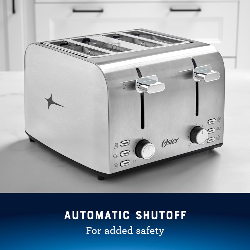 Oster 4 Slice Toaster, With 7 Browning Settings, Extra Wide