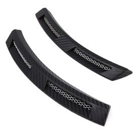 Fender Ducts, Left and Right Set, Woven-style Carbon Design, Aluminum Mesh Adopted, Universal Dummy Duct for Automobiles, Also for Hood, Roof, etc., Autoland AUTOLAND