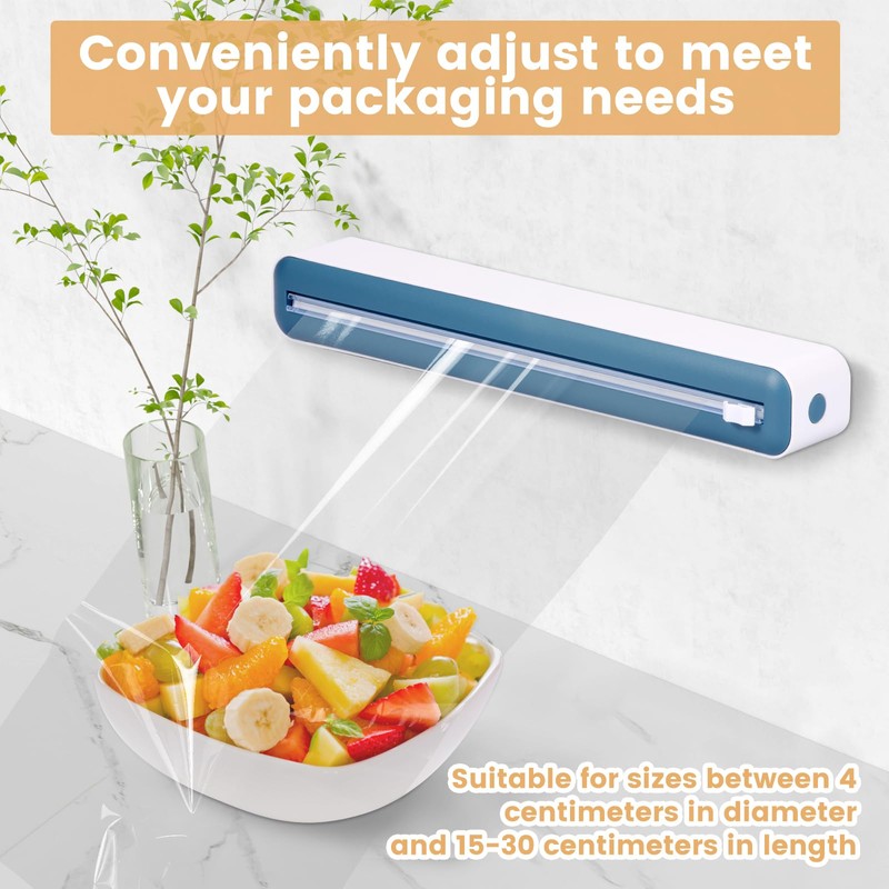 AwObEpl 3PCS Cling Film Wrap Dispenser with Cutter,Waterproof Plastic Wrap