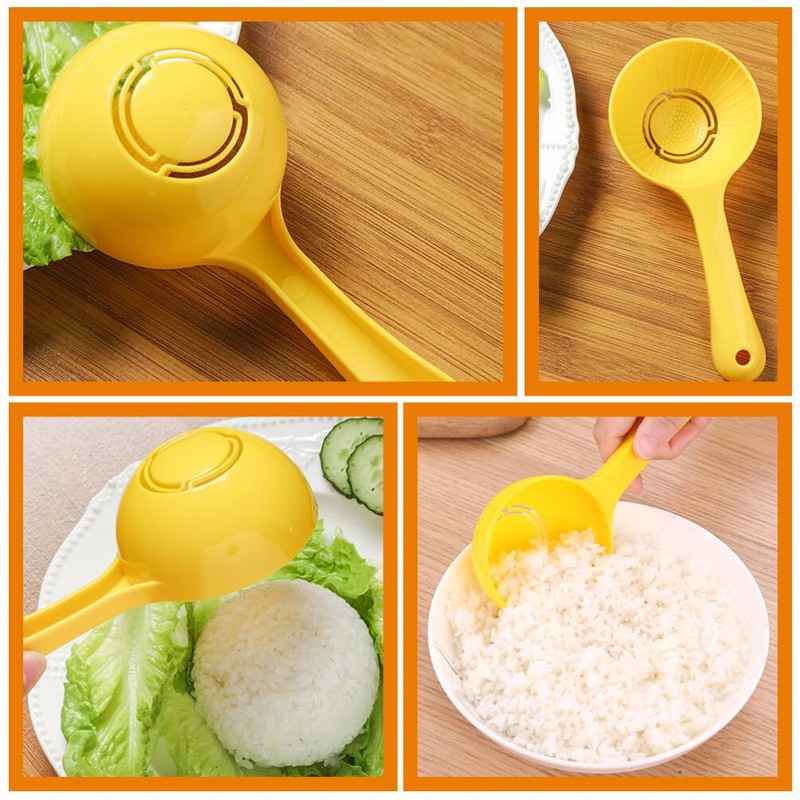 Kichvoe Cuchara Para Servir Arroz Antiadherente Alimenticio Pp Amarillo 1
