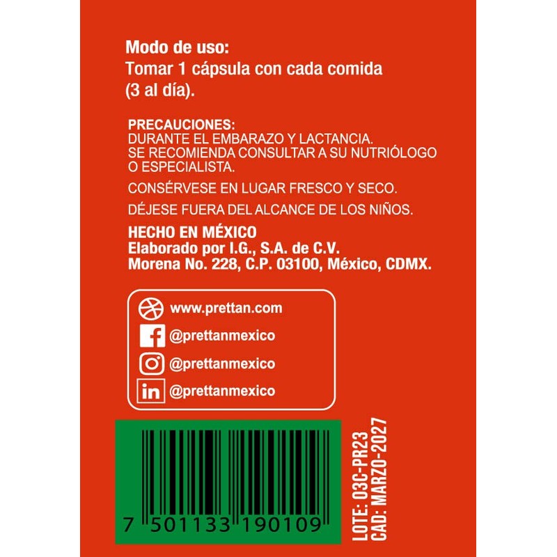 Prettán XIII Citrato de Potasio 20mg Apto para Veganos Frasco