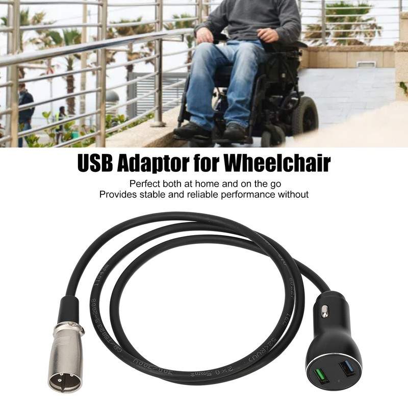 Wheelchair USB Adaptor Universal Fast Charging Wheelchair USB Adaptor for