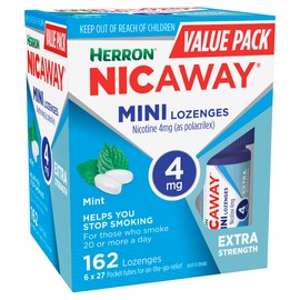 Nicaway Mini 4mg Stop Smoking Lozenge (Pack of 162)