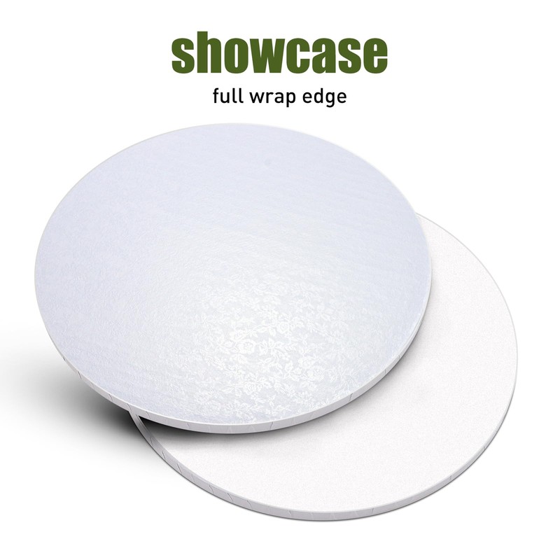 Bekoetoz 10-Pack Round White Cake Drum Board 10 Inch Sturdy