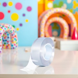 White Creative Nano Tape Bubbles, DIY Multiple Play Methods Intellectual Development Kneading Toys, Double Sided Nano Tape Elastic Bubble DIY Craft Kit, Party Balloons,Decorations