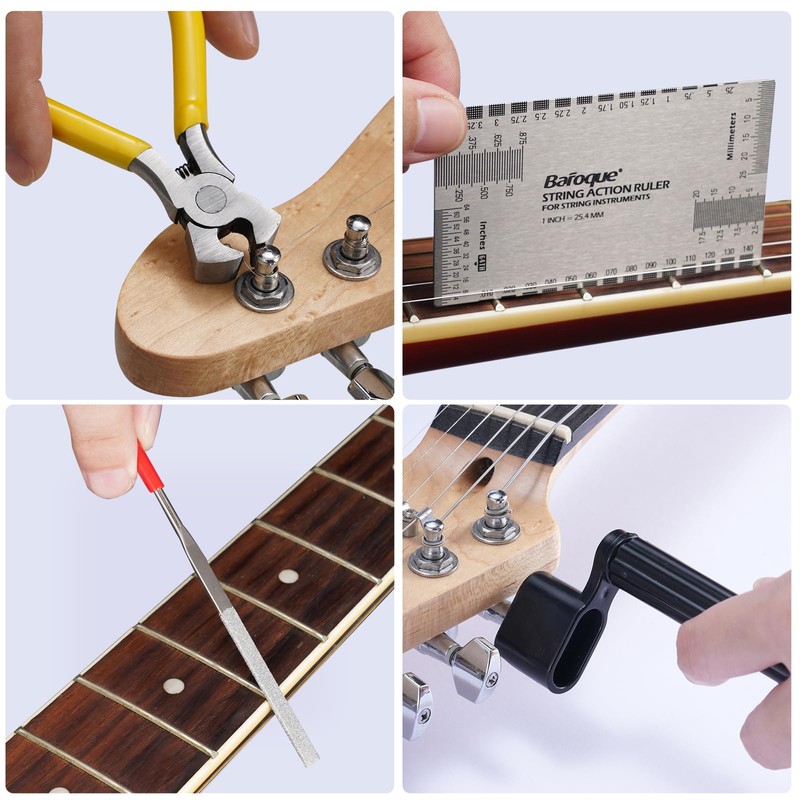 72Pcs Guitar Tool Kit, Guitar Repair Kit, Guitar Setup Kit,