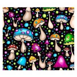 Unbranded 20oz Sublimation Tumbler Wrap Colorful Mushrooms Ready To Press Heat Transfer