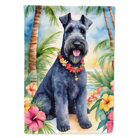 Caroline's Treasures DAC6459GF Kerry Blue Terrier Luau Garden Flag Mailbox Flag Decorative Yard Flag Banner Outside Patio Artwork Yard Flower Beds, Garden Size, Multicolor