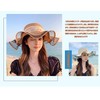 easylivegogo Women's Straw Hat, Wide Brim, UV Protection Hat, Flower