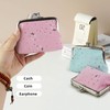 AdiStylinno 2 PCS Coin Purses, Cute Flower Print Change Purse
