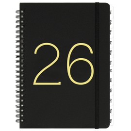 2026-2027 Planner - Calendar Planner 2026 from Jan. 2026 - Dec. 2026, 2026 Planners Weekly and Monthly with Tabs, Inner Pocket, 6.4'' x 8.5'', Black