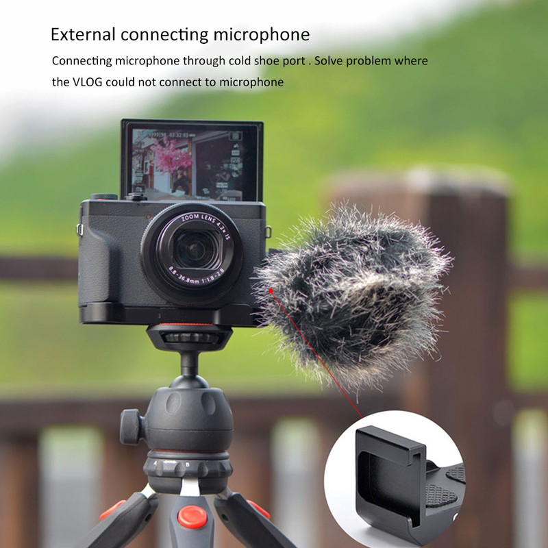 L Shape Extension Plate Microphone Adapter VLOG Photography Bracket for