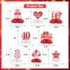 8Pcs Ruby Wedding Anniversary Table Decorations, Honeycomb Centerpieces Table Toppers