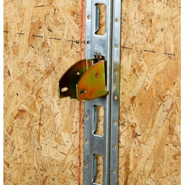 Four 8-ft E Track Tie-Down Rails | Vertical Hot-Dipped Galvanized Steel, E Track Rail Trailer Accessories, E-Tracks Tie Downs for Cargo on Pickup, Truck, Flatbed, Van