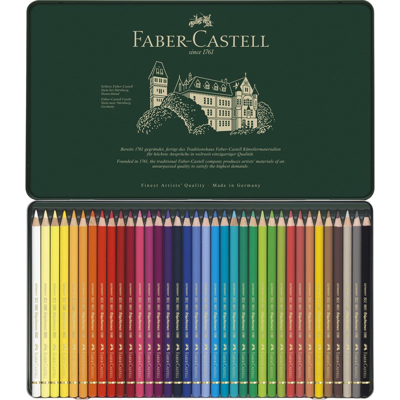 Faber-Castell - Polychromos colour pencil, tin of 36 (110036)