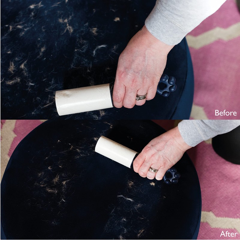 Korbond 4.9m Friendly Lint Roller-33 Sticky Citrus Scented Paper Sheets–