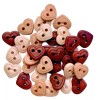Shelly's Buttons and More Heart Buttons - Tan Brown Doll-
